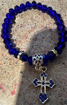 Armenian Cross Bracelet - Blue 2