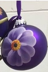 Armenian ForgetMeNot- Large Purple Ornament