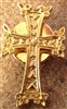 Armenian Gold Plated Cross Lapel Pin