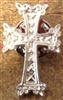 Armenian Silver Cross Lapel Pin