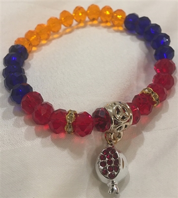 Armenian Tricolor Pomegranate Bracelet