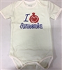 Baby Onesie - Pomegranate White