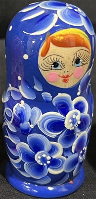 Nesting Doll - Small Traditional Blue