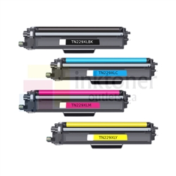 Brother TN229XL New Compatible 4 Color Toner Cartridges Combo High Yield