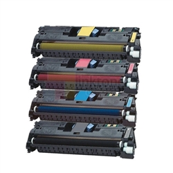 HP Q3960A-Q3963A (HP 122A) New Compatible 4 Color Toner Cartridges Combo
