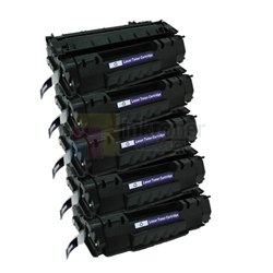 HP Q7553A (HP 53A) New Compatible Black Toner Cartridges 5 Pack Combo