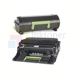 Lexmark 601H 60F1H00 New Compatible Toner Cartridge & 50F0Z00 Compatible Drum Unit