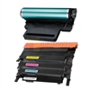 Samsung CLT-K406S/C406S/M406S/Y406S New Compatible 4 Color Toner Cartridges/ Samsung CLT-R406 Compatible Drum Unit 5 Pack Combo