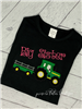 Big Sister tractor and wagon shirt or bodysuit