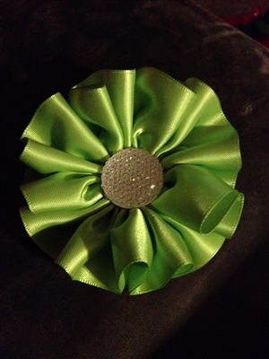 ruffled flower hair clip in a variety of colors