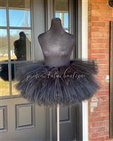 Black dual length tutu with wide red bow