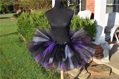 black and shades of purple dual length tutu