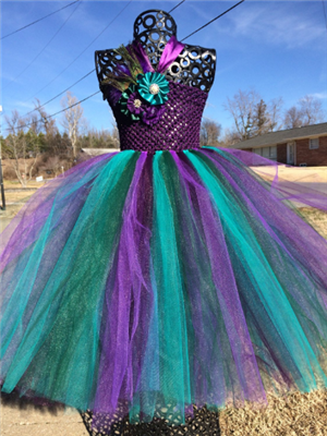 fancy peacock couture Tutu Dress