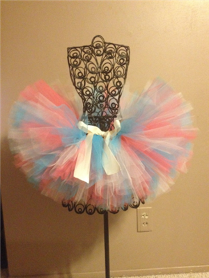 ivory, turquoise and coral tutu
