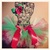red, green and white tutu