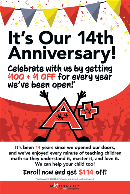 Anniversary Celebration 100 + off