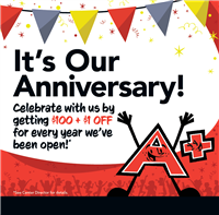 Anniversary 100+ Billboard Sign