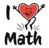 I Love Math Die-Cut  24 count Sticker Pack