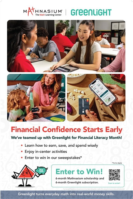 Financial Literacy Greenlight Poster, Cling or Aframe