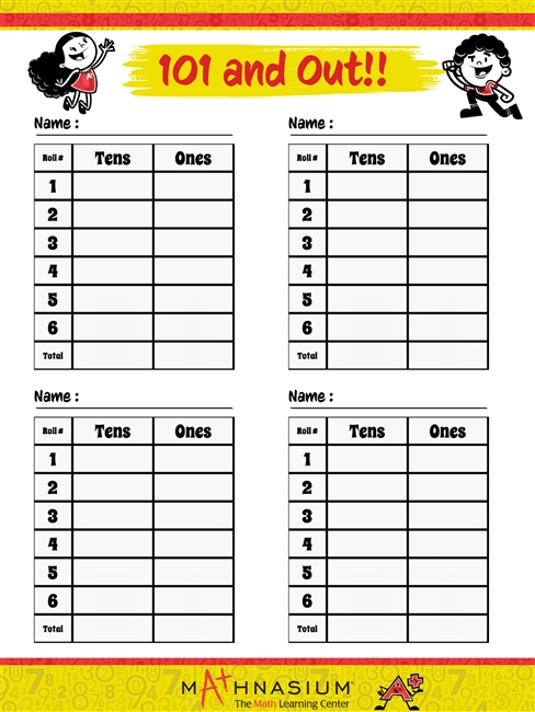 101 and Out Game Mat