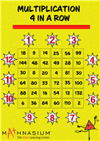 Multiplication 4-in-a-row Game Mat