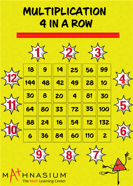 Multiplication 4-in-a-row Game Mat