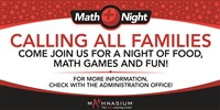 Math Night Horizontal Banner