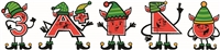 Christmas Elves- Set of 5 Static Clings