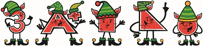Christmas Elves- Set of 5 Static Clings