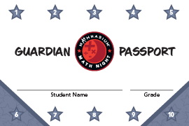 Math Night Guardian Punch Cards