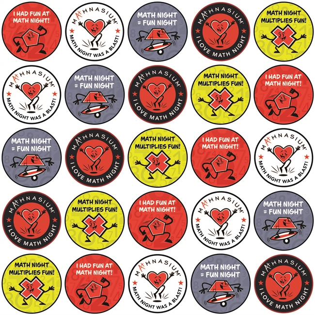 MATH NIGHT Stickers-Variety Package