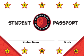 Math Night Student Punch Cards