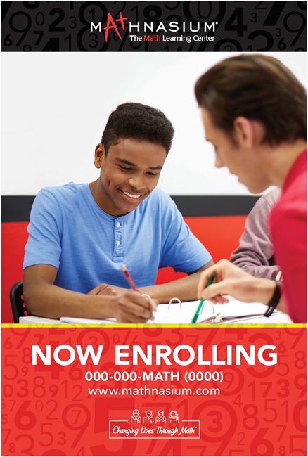 Now Enrolling Mathnasium Brand Poster