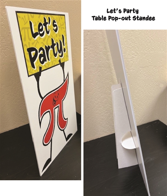 Pi Day Let's Party Standee