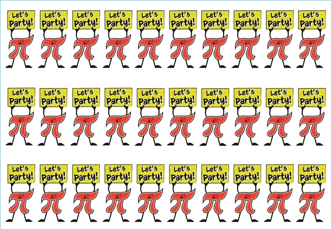 Pi Day Let's Party Sticker Sheet