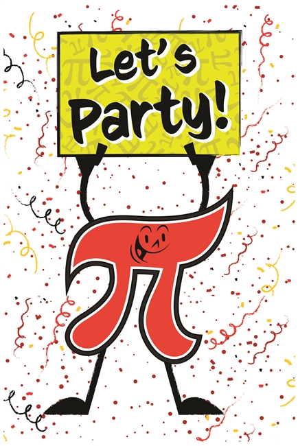 Pi-Day Let's Party Aframe Sign