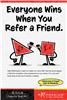 Referral Everyone WinsPoint of Sale Display with Easel Back