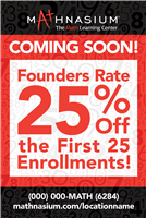 Coming Soon Founders Rate Sign