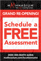 Grand Re-Opening Free Assessment Static Cling