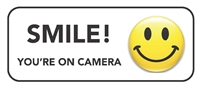 Smile You're on Camera-White Static Cling