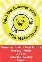 Summer Center Hours Static Cling