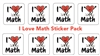 I Love Math Sticker Mini Sheets