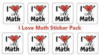 I Love Math Sticker Mini Sheets