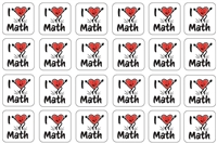 I Love Math Sticker Mini Sheets