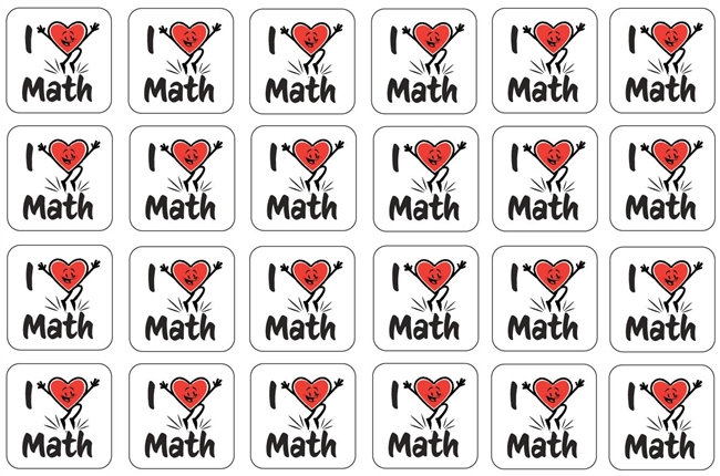 I Love Math Sticker Mini Sheets