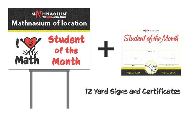 Student of the Month Yard Sign Package