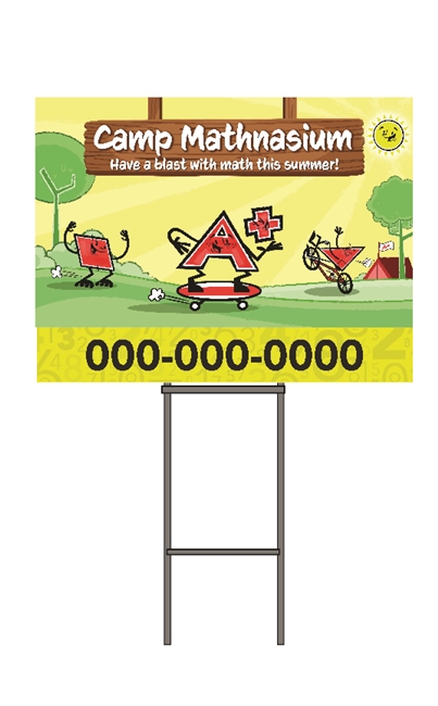 Camp Mathnasium Yard Sign