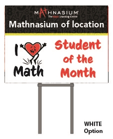 Yard Sign Student of the Month