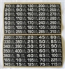 Weight Stack Decals F2CC Nautilus  Cable Crossover 5lb.-400lb. Mixed Increments.