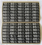 Weight Stack Decals F2CC Nautilus  Cable Crossover 5lb.-400lb. Mixed Increments.
